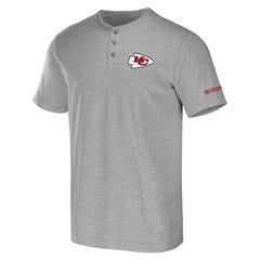Kansas City Chiefs NFL x Darius Rucker Collection Henley T-Shirt Heather Gray