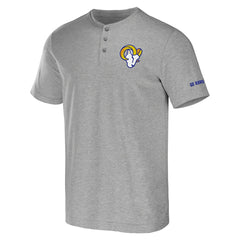 Los Angeles Rams NFL x Darius Rucker Collection Henley T-Shirt Heather Gray