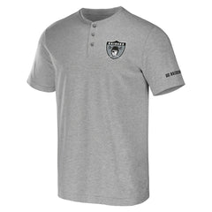 Las Vegas Raiders NFL x Darius Rucker Collection Henley T-Shirt Heather Gray
