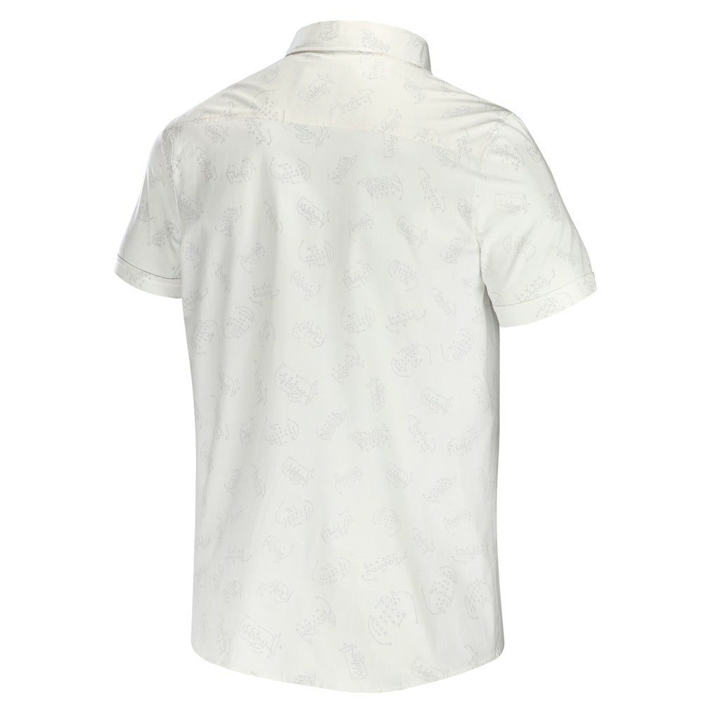 Chicago Bears NFL x Darius Rucker Collection Woven Button-Up T-Shirt White