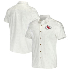 Kansas City Chiefs NFL x Darius Rucker Collection Woven Button-Up T-Shirt White