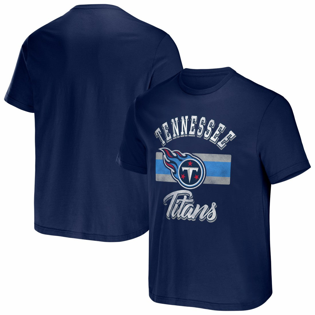 Tennessee Titans NFL x Darius Rucker Collection Stripe T-Shirt Navy