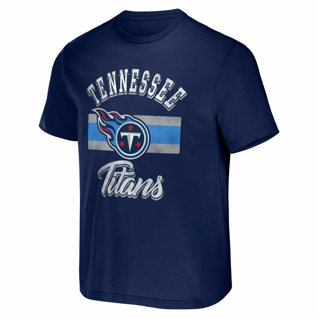 Tennessee Titans NFL x Darius Rucker Collection Stripe T-Shirt Navy