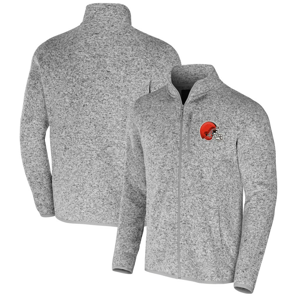 Cleveland Browns NFL x Darius Rucker Collection Fleece Full-Zip Jacket Heather Gray