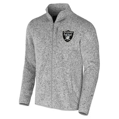 Las Vegas Raiders NFL x Darius Rucker Collection Fleece Full-Zip Jacket Heather Gray