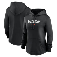 Baltimore Orioles Nike Women's City Connect Pregame Performance Pullover Hoodie - Black Hoodies