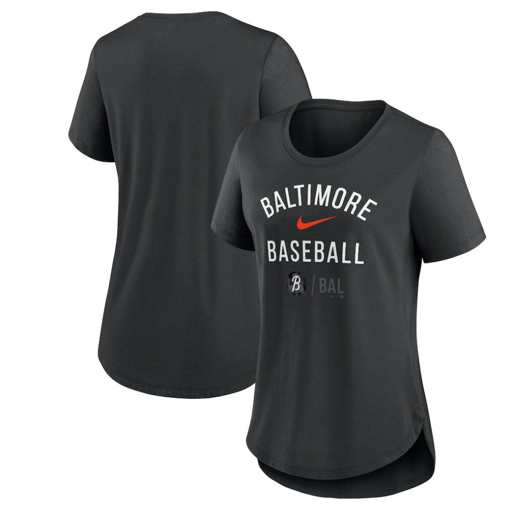 Baltimore Orioles Nike Women's City Connect Tri-Blend T-Shirt - Black T-shirts
