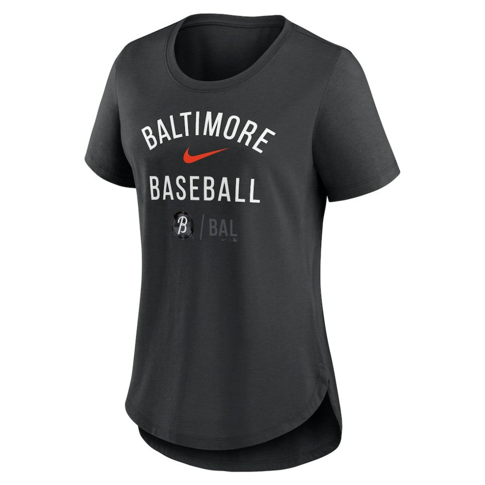 Baltimore Orioles Nike Women's City Connect Tri-Blend T-Shirt - Black T-shirts