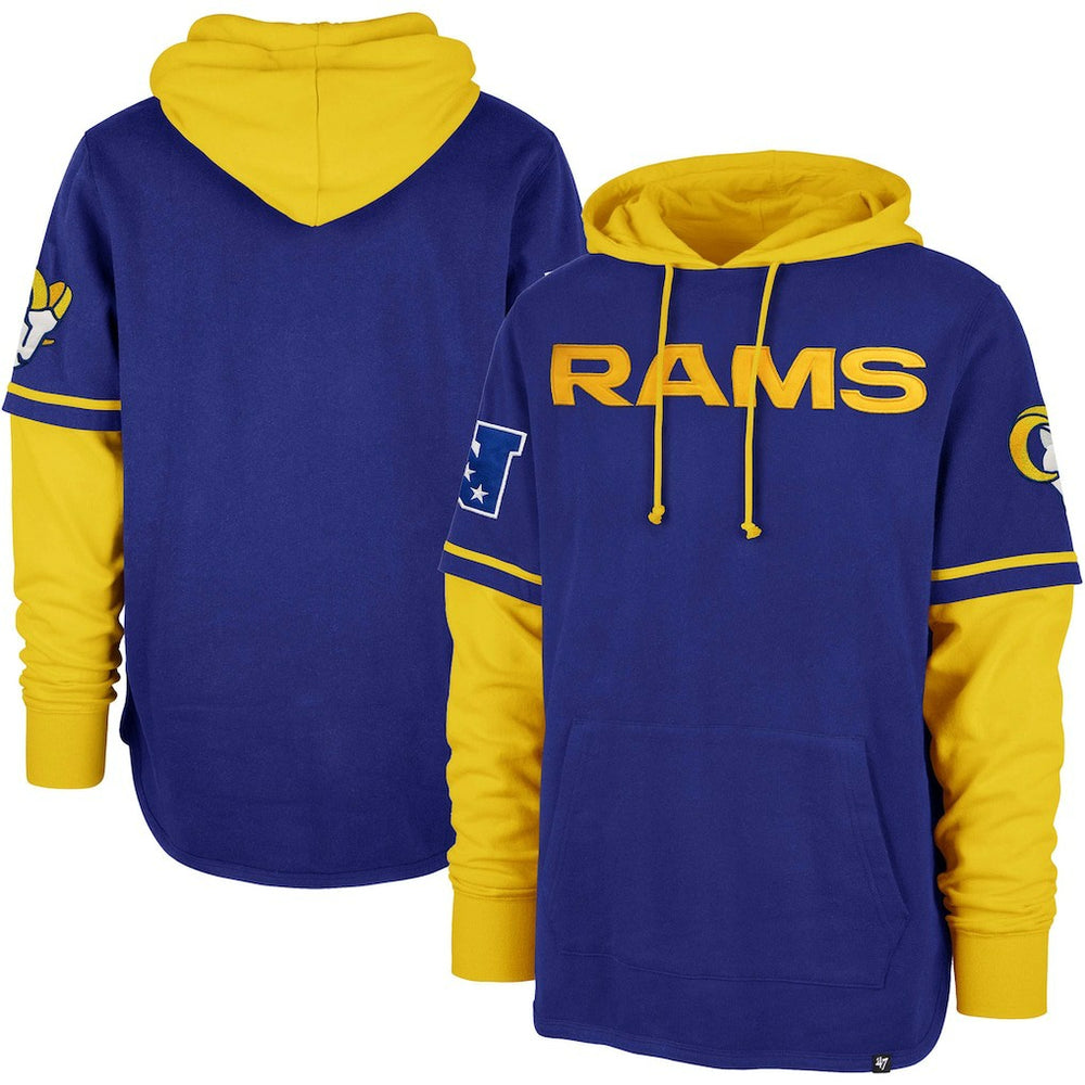 Los Angeles Rams '47 Shortstop Pullover Hoodie Royal