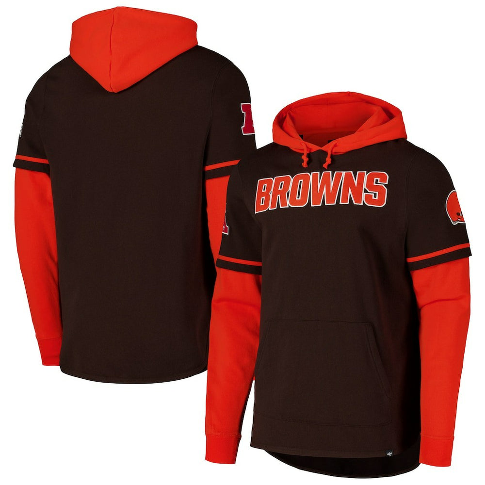 Cleveland Browns '47 Shortstop Pullover Hoodie Brown