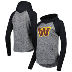 Washington Commanders G-III 4Her by Carl Banks Women's Championship Ring Raglan Pullover Hoodie Heathered Gray/Black