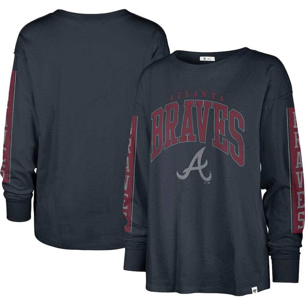 Atlanta Braves '47 Women's Statement Long Sleeve T-Shirt - Navy T-shirts