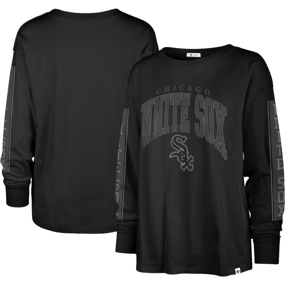 Chicago White Sox '47 Women's Statement Long Sleeve T-Shirt - Black T-shirts