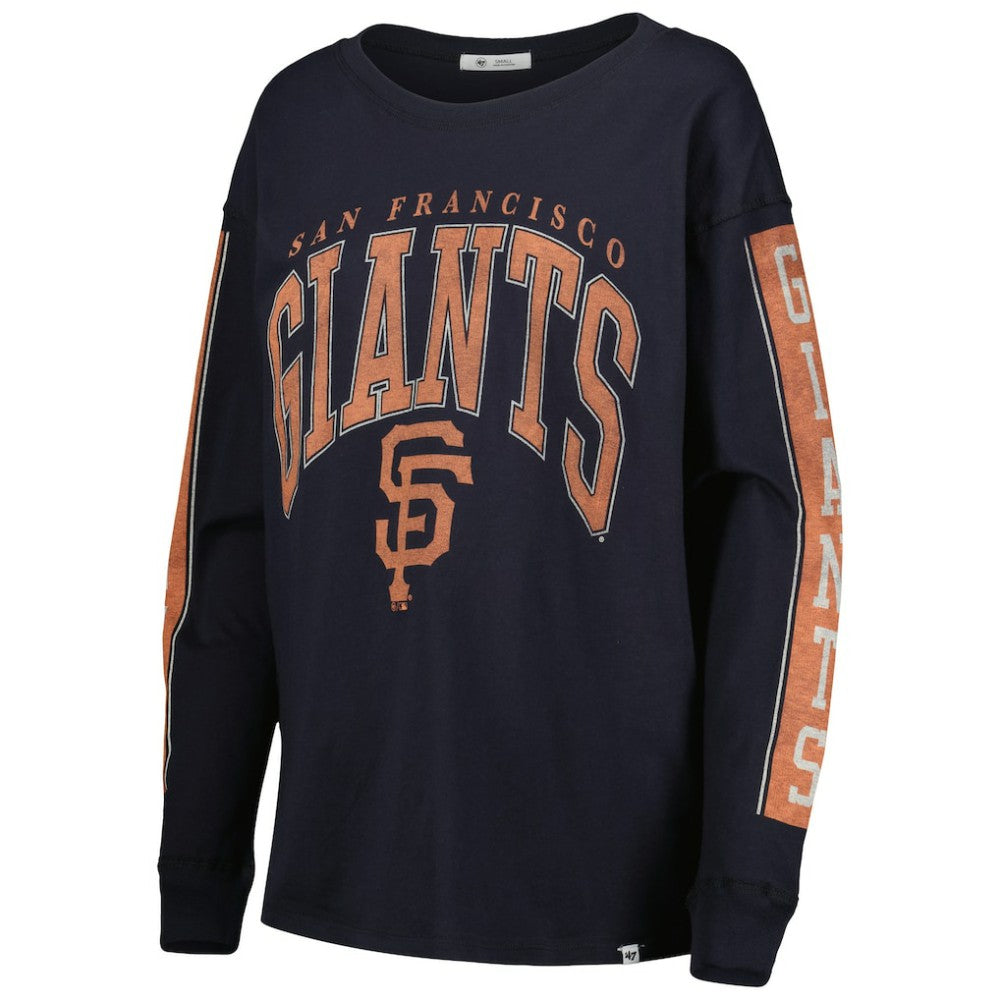 San Francisco Giants '47 Women's Statement Long Sleeve T-Shirt - Black T-shirts