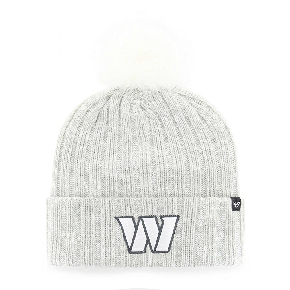 Washington Commanders '47 Women's Koda Cuffed Knit Hat with Pom Gray