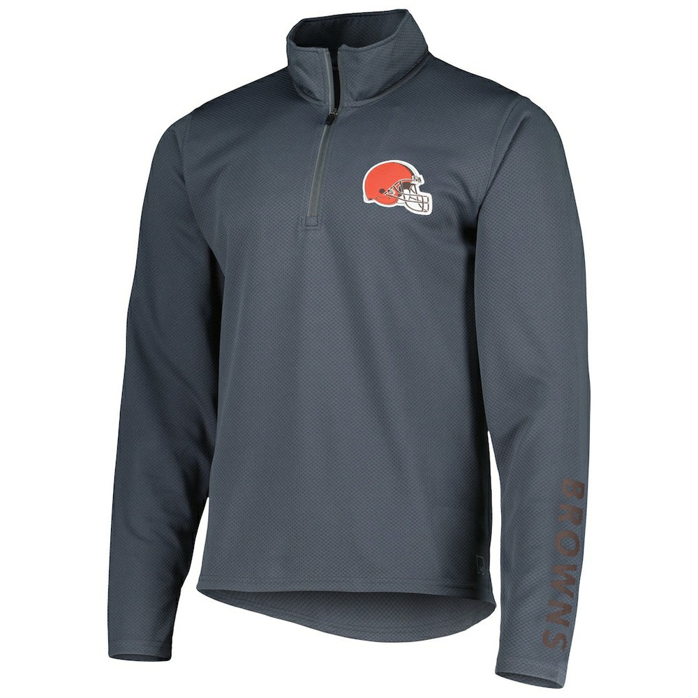 Cleveland Browns MSX by Michael Strahan Half-Zip Pullover Charcoal