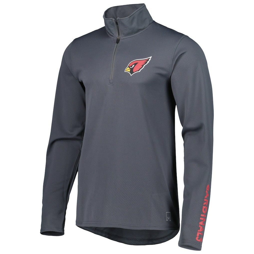 Arizona Cardinals MSX by Michael Strahan Half-Zip Pullover Charcoal
