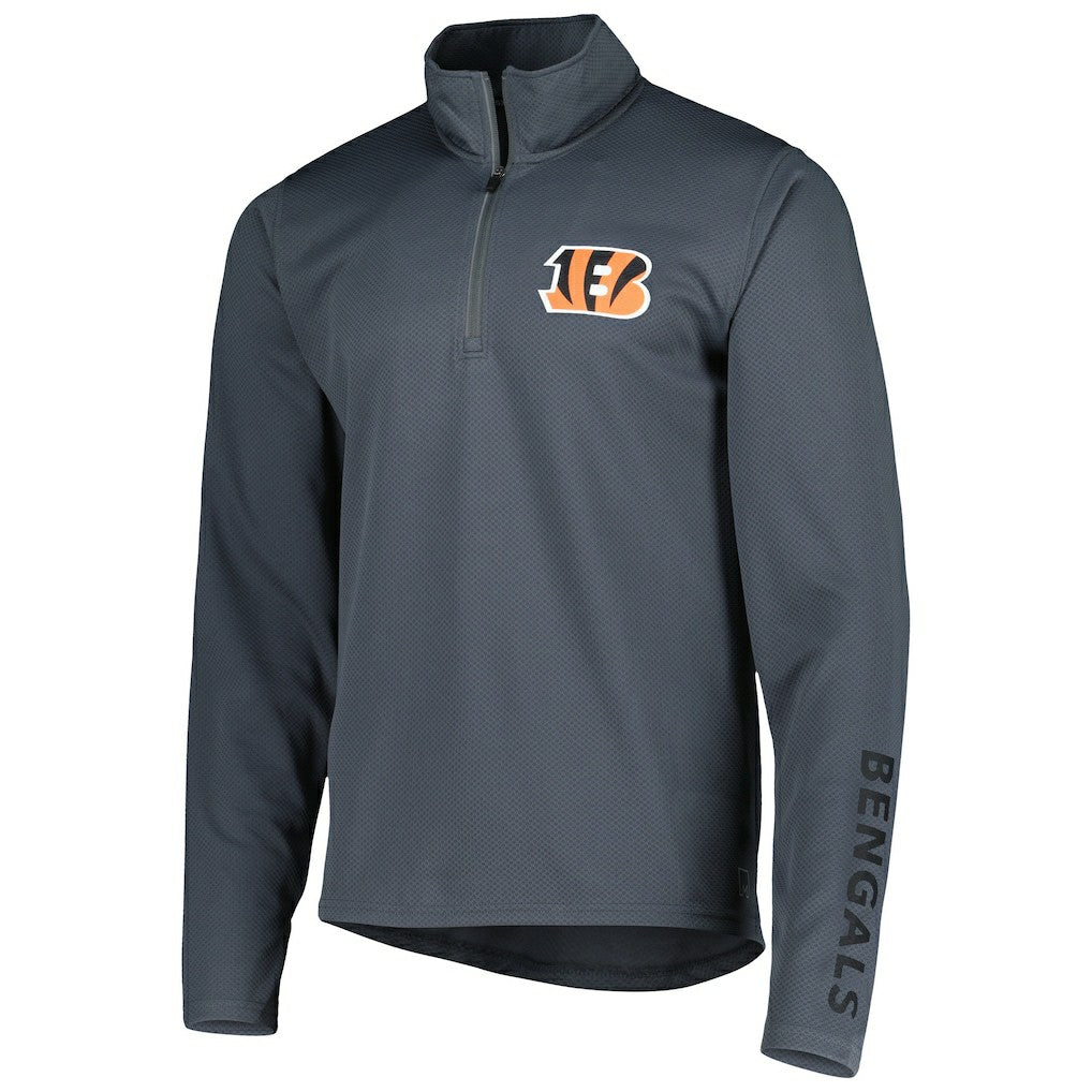 Cincinnati Bengals MSX by Michael Strahan Half-Zip Pullover Charcoal
