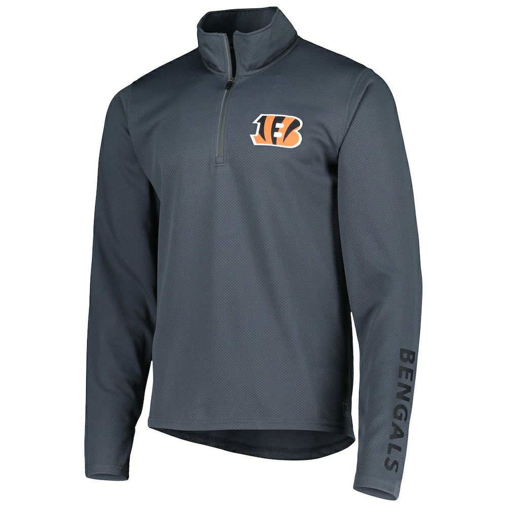 Cincinnati Bengals MSX by Michael Strahan Half-Zip Pullover Charcoal