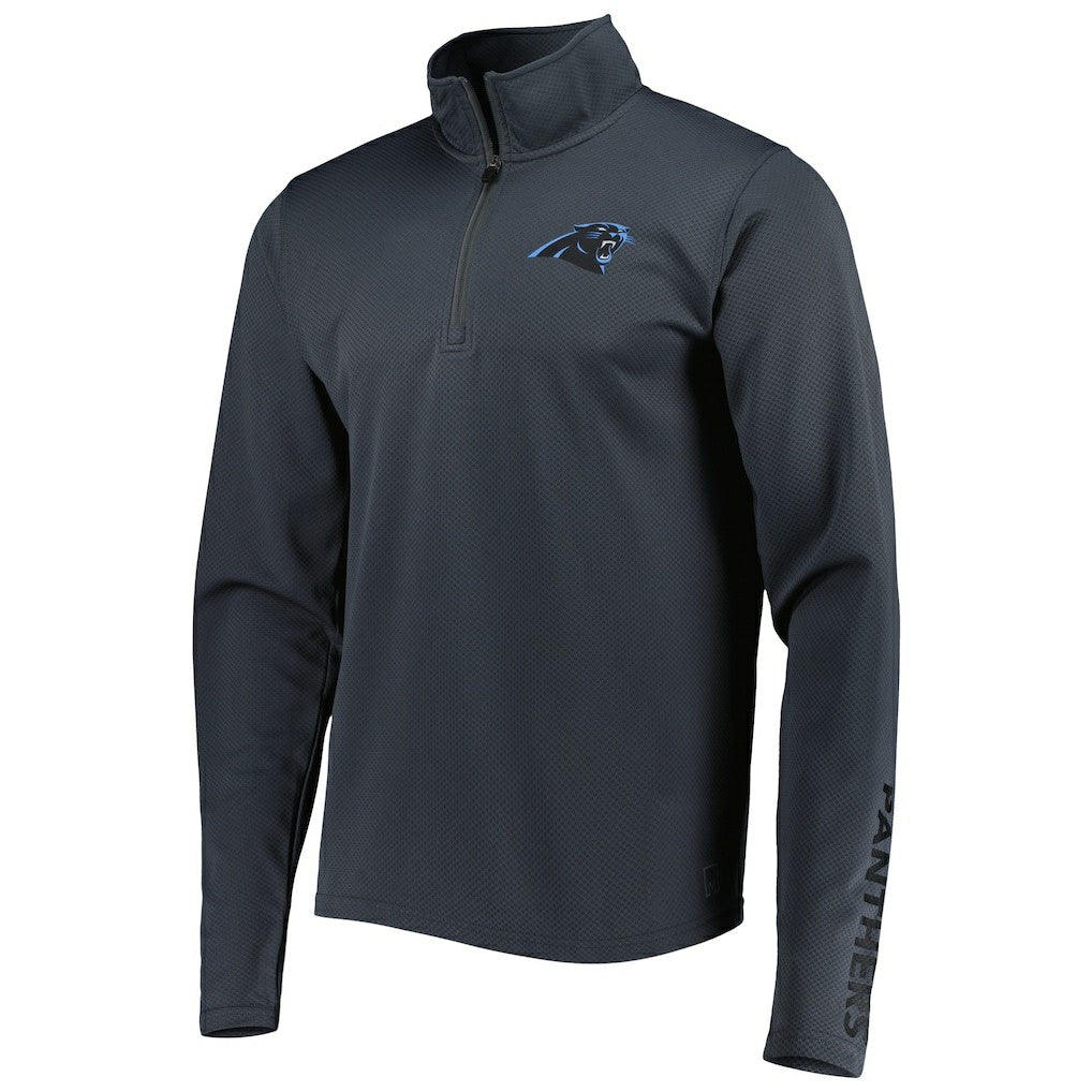 Carolina Panthers MSX by Michael Strahan Half-Zip Pullover Charcoal