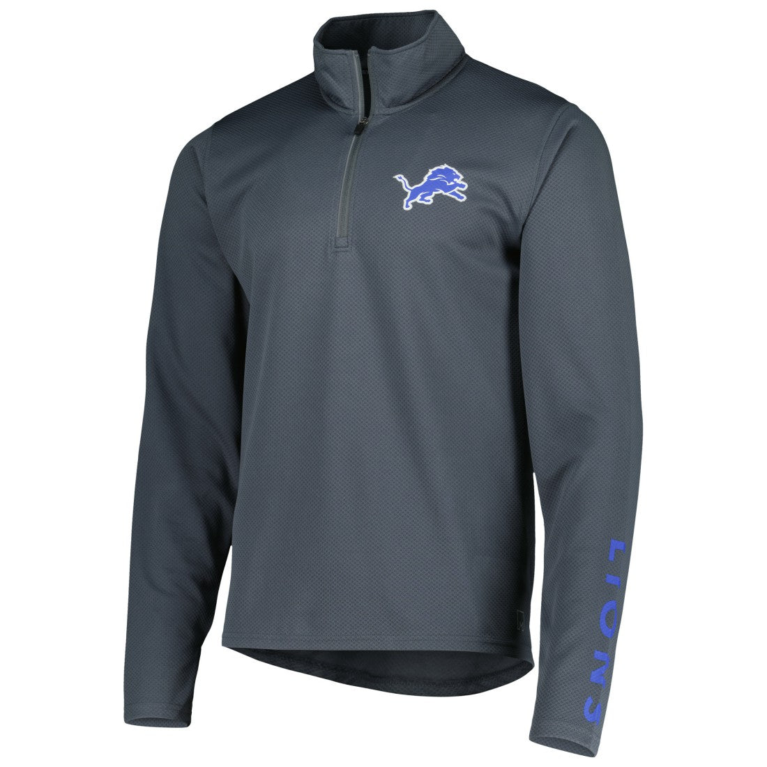 Detroit Lions MSX by Michael Strahan Half-Zip Pullover Charcoal