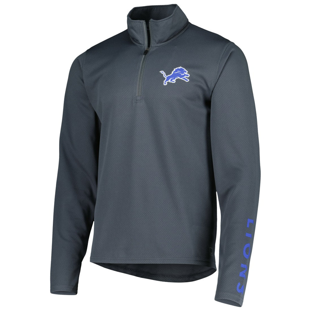 Detroit Lions MSX by Michael Strahan Half-Zip Pullover Charcoal