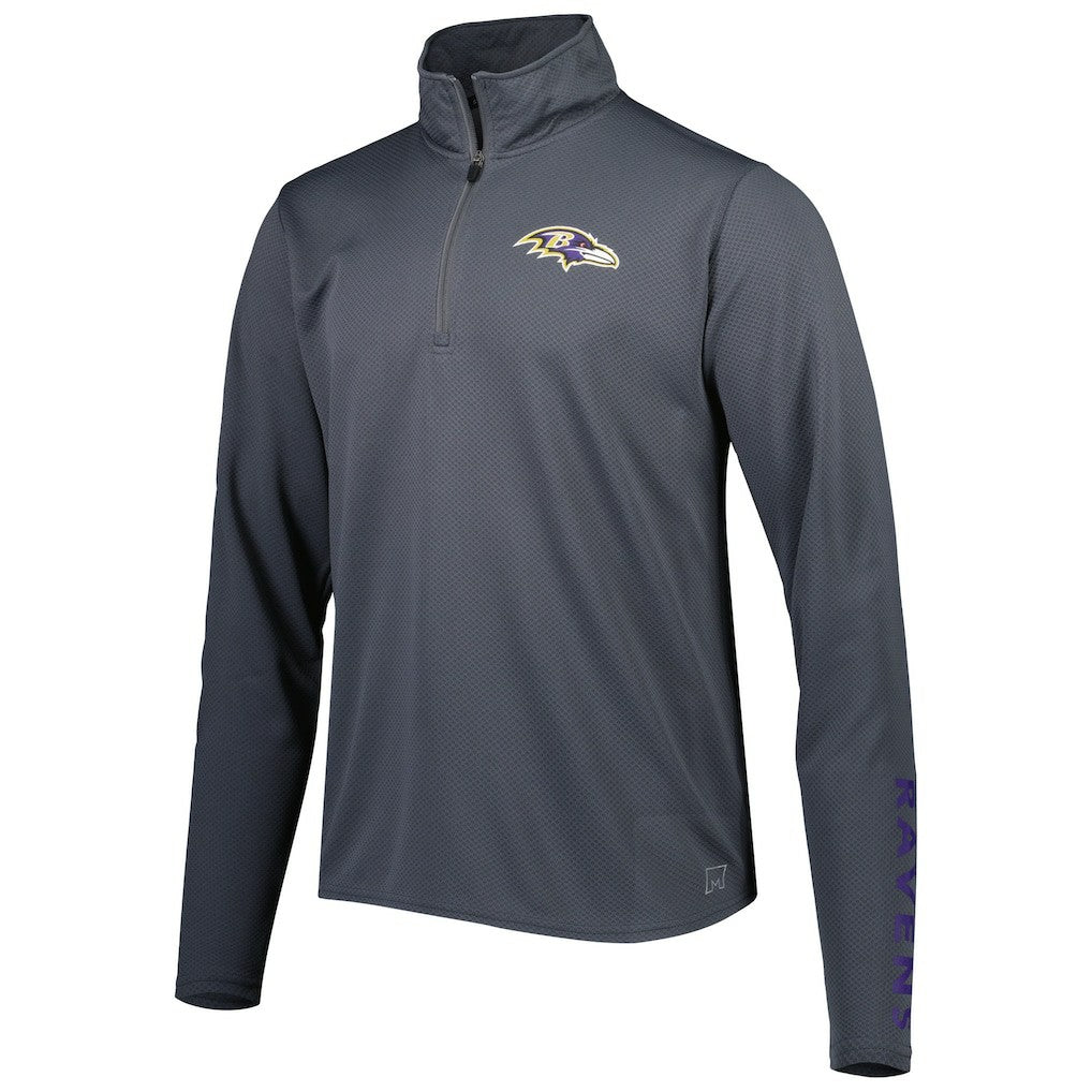 Baltimore Ravens MSX by Michael Strahan Half-Zip Pullover Charcoal