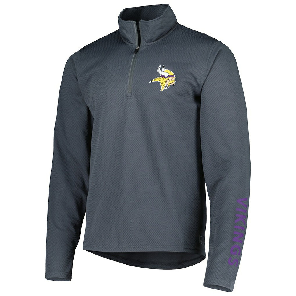 Minnesota Vikings MSX by Michael Strahan Half-Zip Pullover Charcoal
