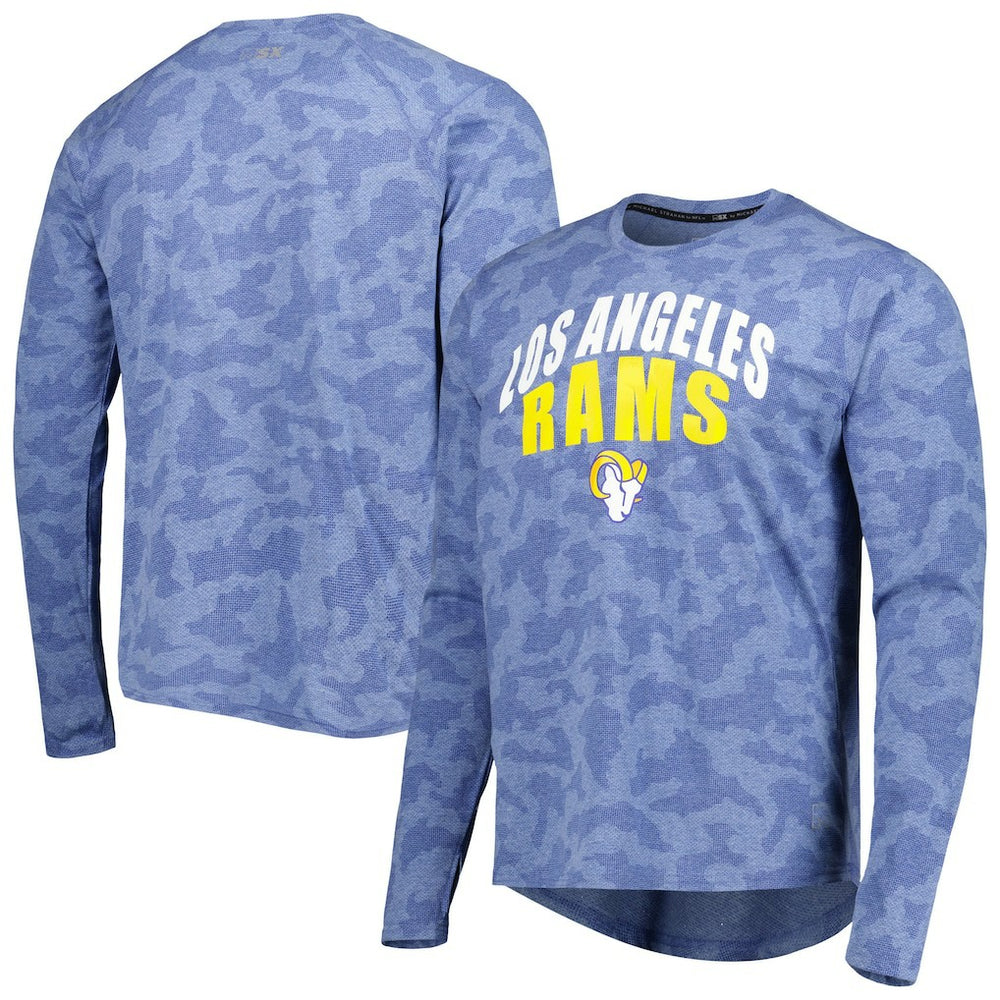 Los Angeles Rams MSX by Michael Strahan Performance Camo Long Sleeve T-Shirt Royal