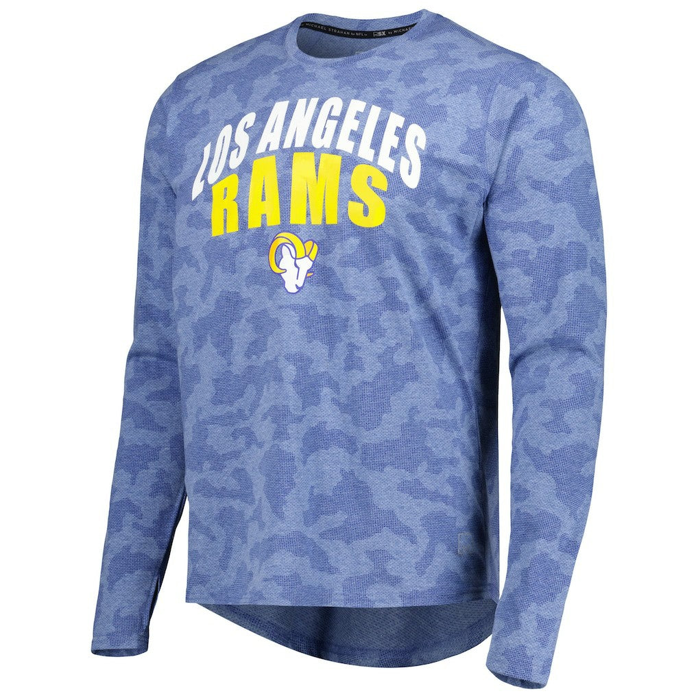 Los Angeles Rams MSX by Michael Strahan Performance Camo Long Sleeve T-Shirt Royal