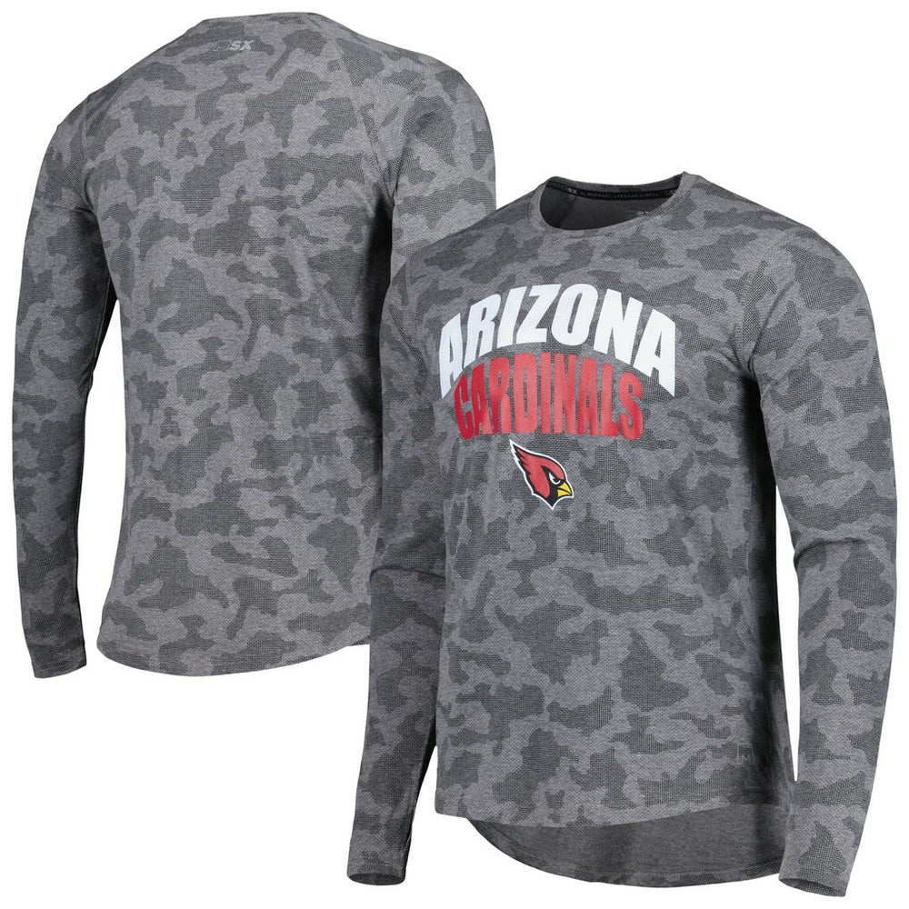 Arizona Cardinals MSX by Michael Strahan Performance Camo Long Sleeve T-Shirt Gray