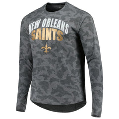 New Orleans Saints MSX by Michael Strahan Performance Camo Long Sleeve T-Shirt Gray