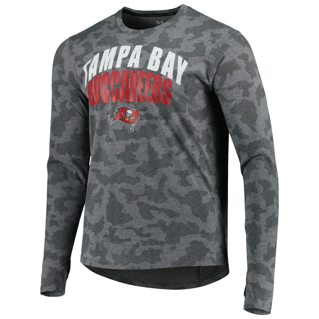 Tampa Bay Buccaneers MSX by Michael Strahan Performance Camo Long Sleeve T-Shirt Gray