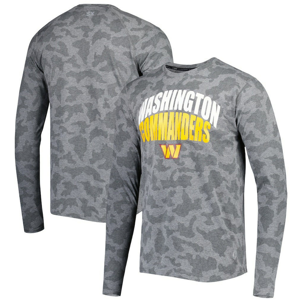 Washington Commanders MSX by Michael Strahan Performance Camo Long Sleeve T-Shirt Black