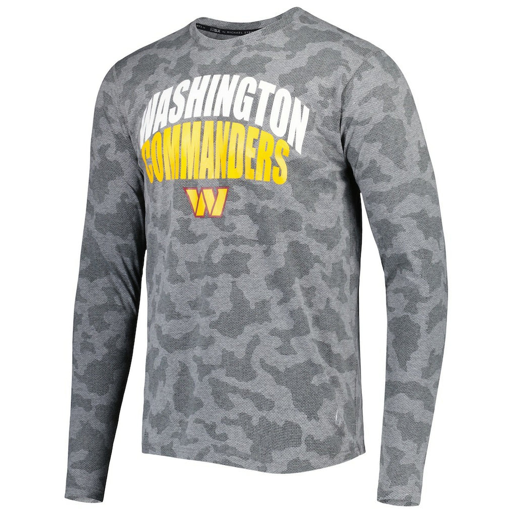 Washington Commanders MSX by Michael Strahan Performance Camo Long Sleeve T-Shirt Black