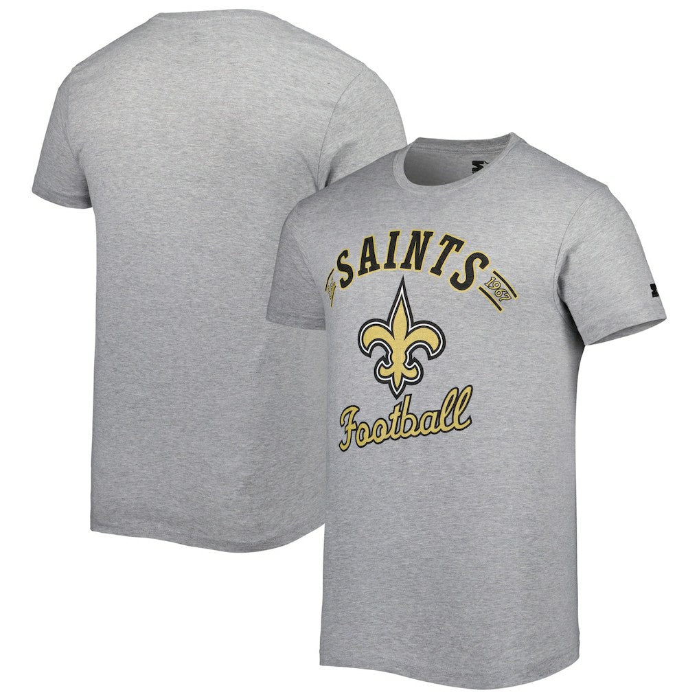New Orleans Saints Starter Prime Time T-Shirt Heathered Gray