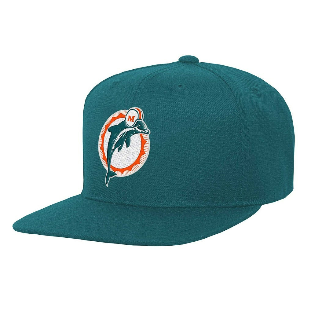 Miami Dolphins Youth Gridiron Classics Ground Snapback Hat Aqua