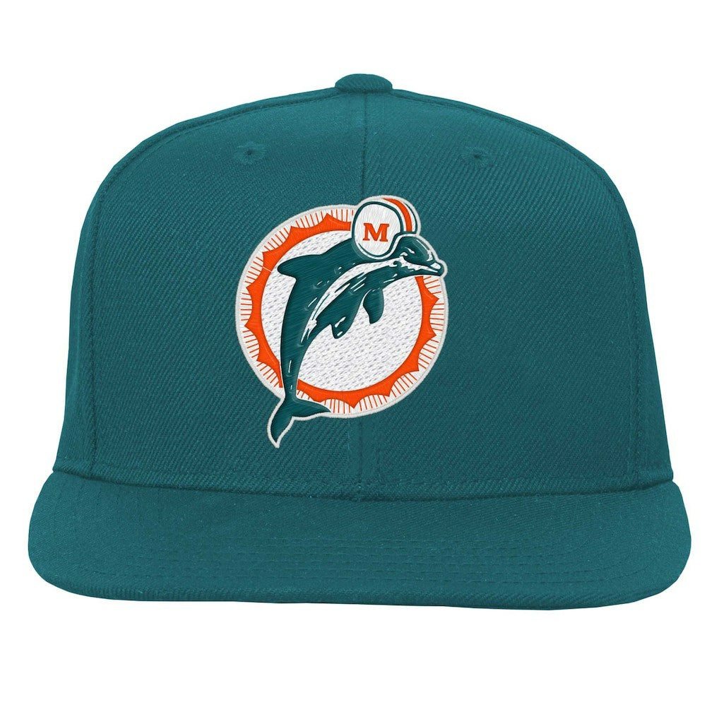 Miami Dolphins Youth Gridiron Classics Ground Snapback Hat Aqua