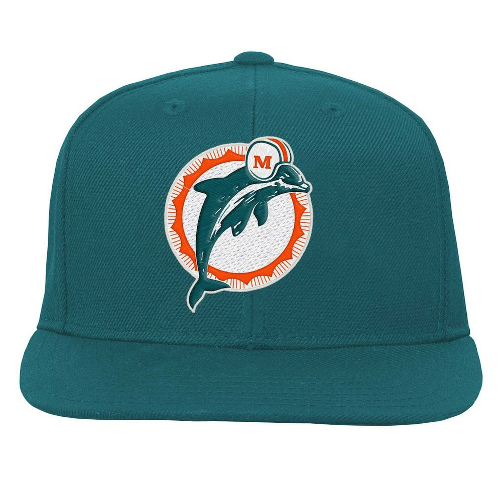 Miami Dolphins Youth Gridiron Classics Ground Snapback Hat Aqua