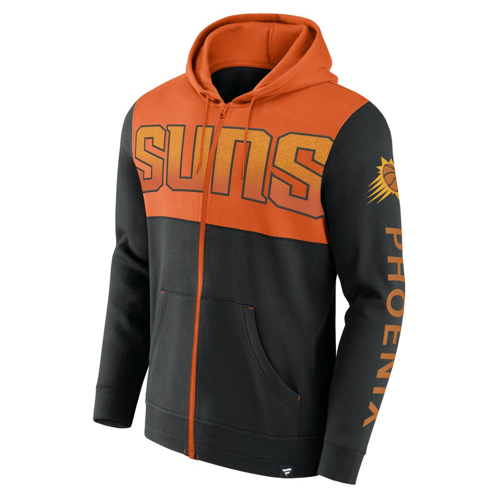 Phoenix Suns Skyhook Colorblock Full-Zip Hoodie Black/Orange
