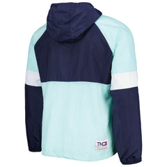 NHL Seattle Kraken Tommy Hilfiger Raglan Half-Zip Jacket - Deep Sea Blue/White