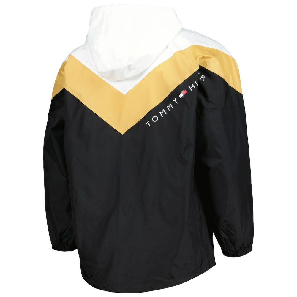 NHL Vegas Golden Knights Tommy Hilfiger Women's Staci Half-Zip Windbreaker Jacket - Black/Gold