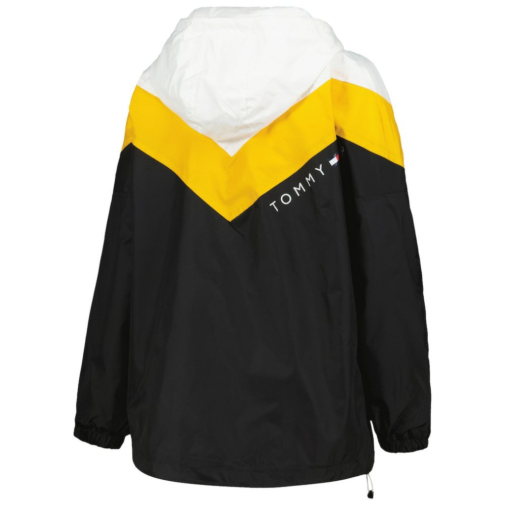 NHL Boston Bruins Tommy Hilfiger Women's Staci Half-Zip Windbreaker Jacket - Black/Gold