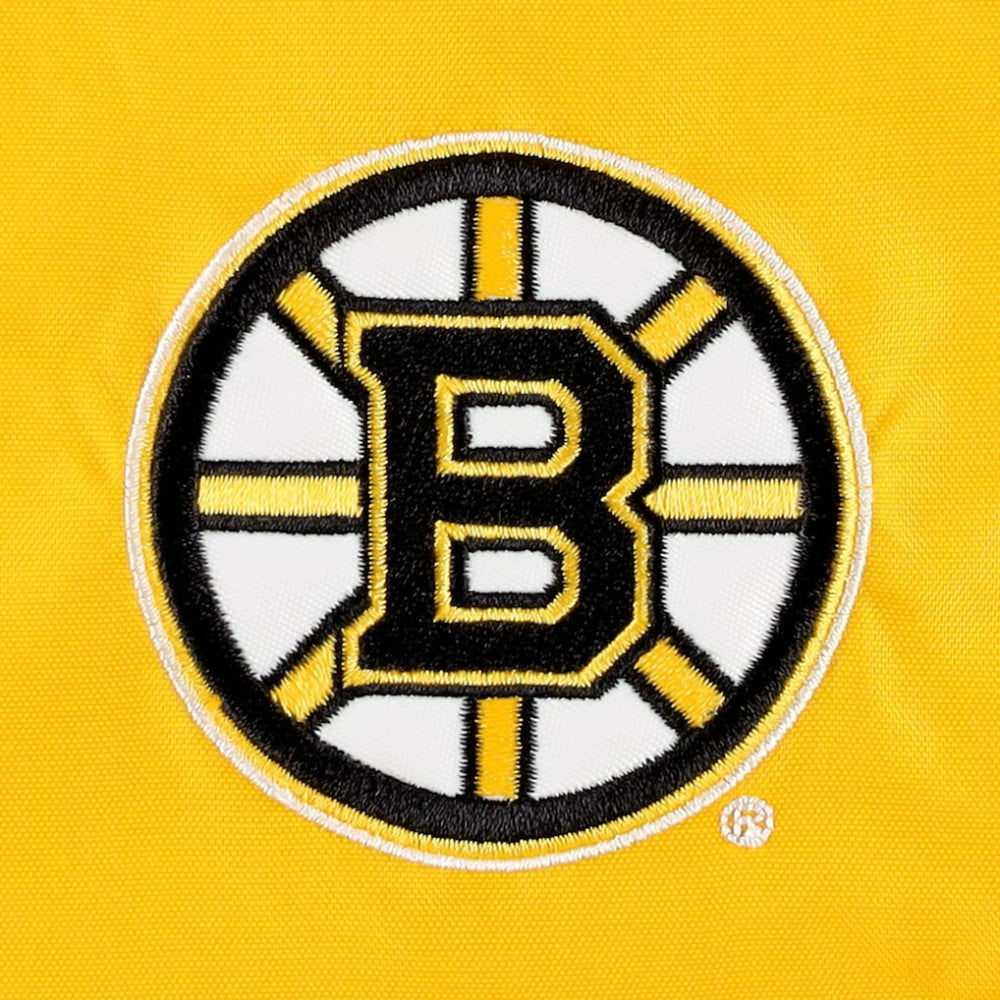 NHL Boston Bruins Tommy Hilfiger Women's Staci Half-Zip Windbreaker Jacket - Black/Gold