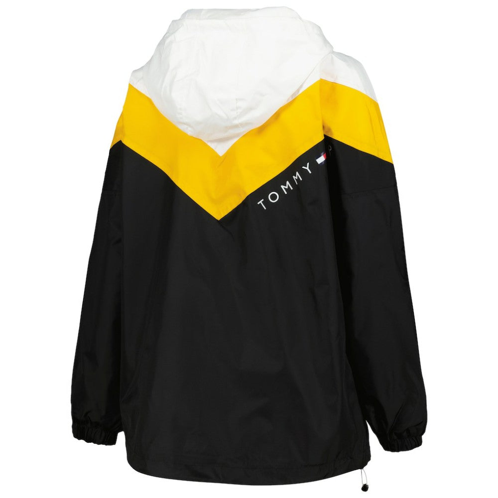 NHL Pittsburgh Penguins Tommy Hilfiger Women's Staci Half-Zip Windbreaker Jacket - Black/Gold