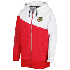 NHL Chicago Blackhawks DKNY Sport Women's Gina Full-Zip Hoodie - Red/White