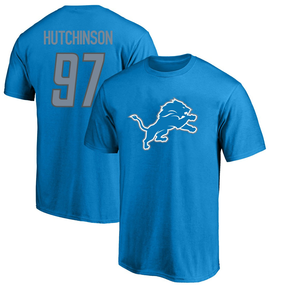 Aidan Hutchinson Detroit Lions Big & Tall Player Name & Number T-Shirt Blue