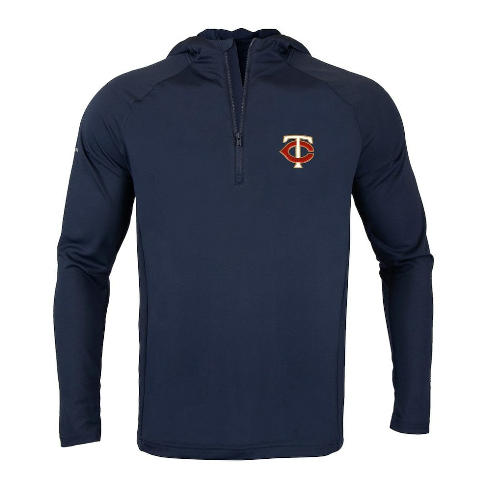 Minnesota Twins Levelwear Zander Insignia Core Quarter-Zip Pullover Hoodie - Navy Hoodies