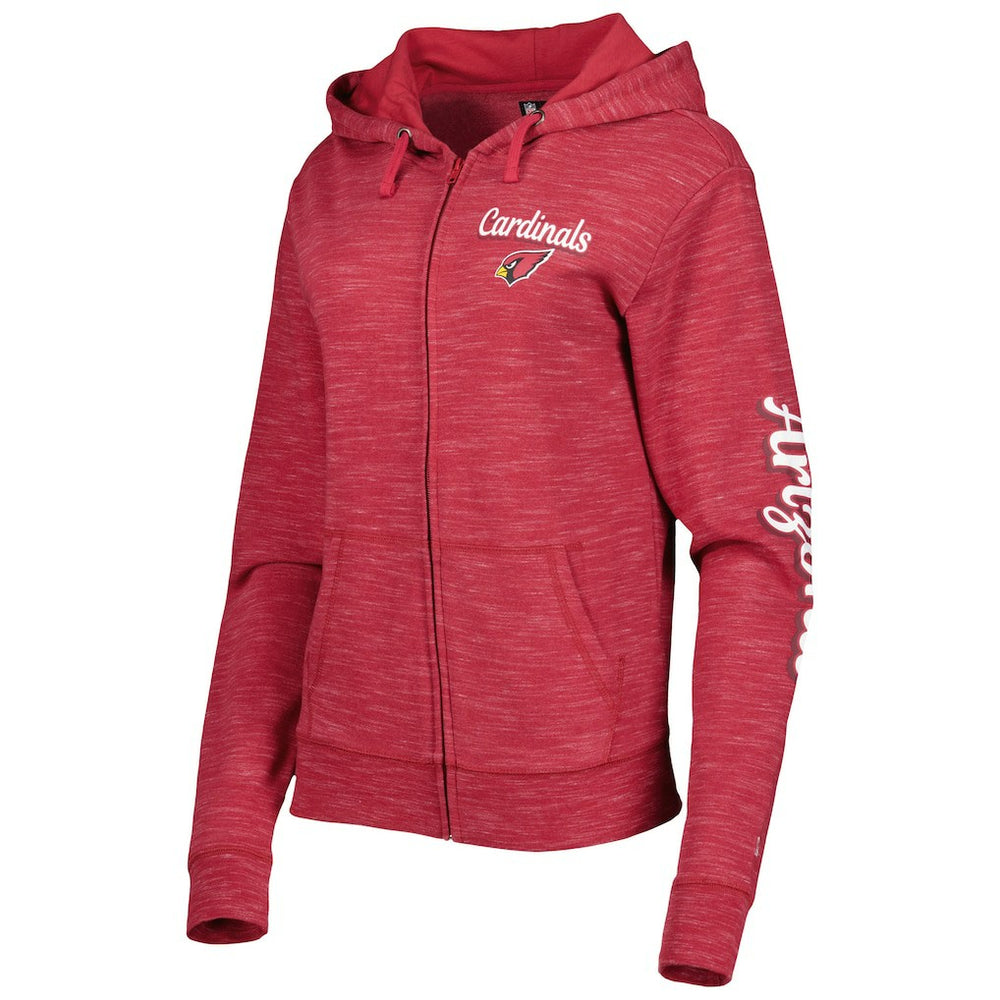 Arizona Cardinals New Era Women's Reverse Full-Zip Hoodie Cardinal
