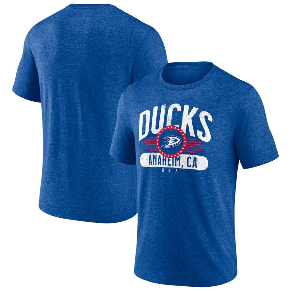 NHL Anaheim Ducks Badge of Honor Tri-Blend T-Shirt - Royal
